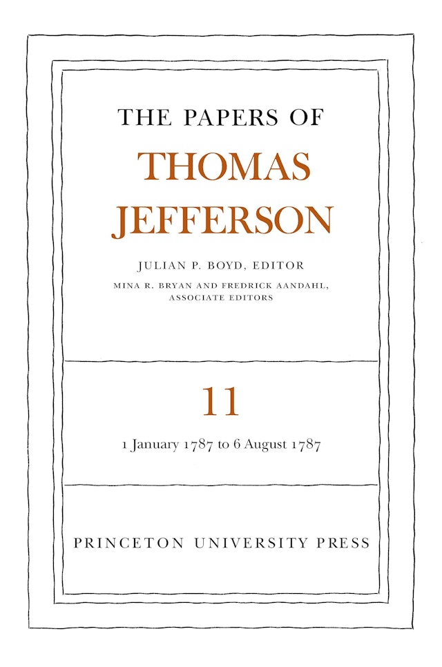 The Papers of Thomas Jefferson, Volume 11