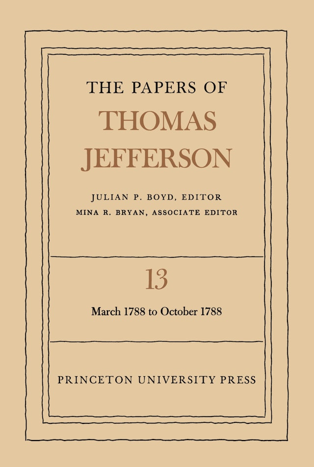 The Papers of Thomas Jefferson, Volume 13