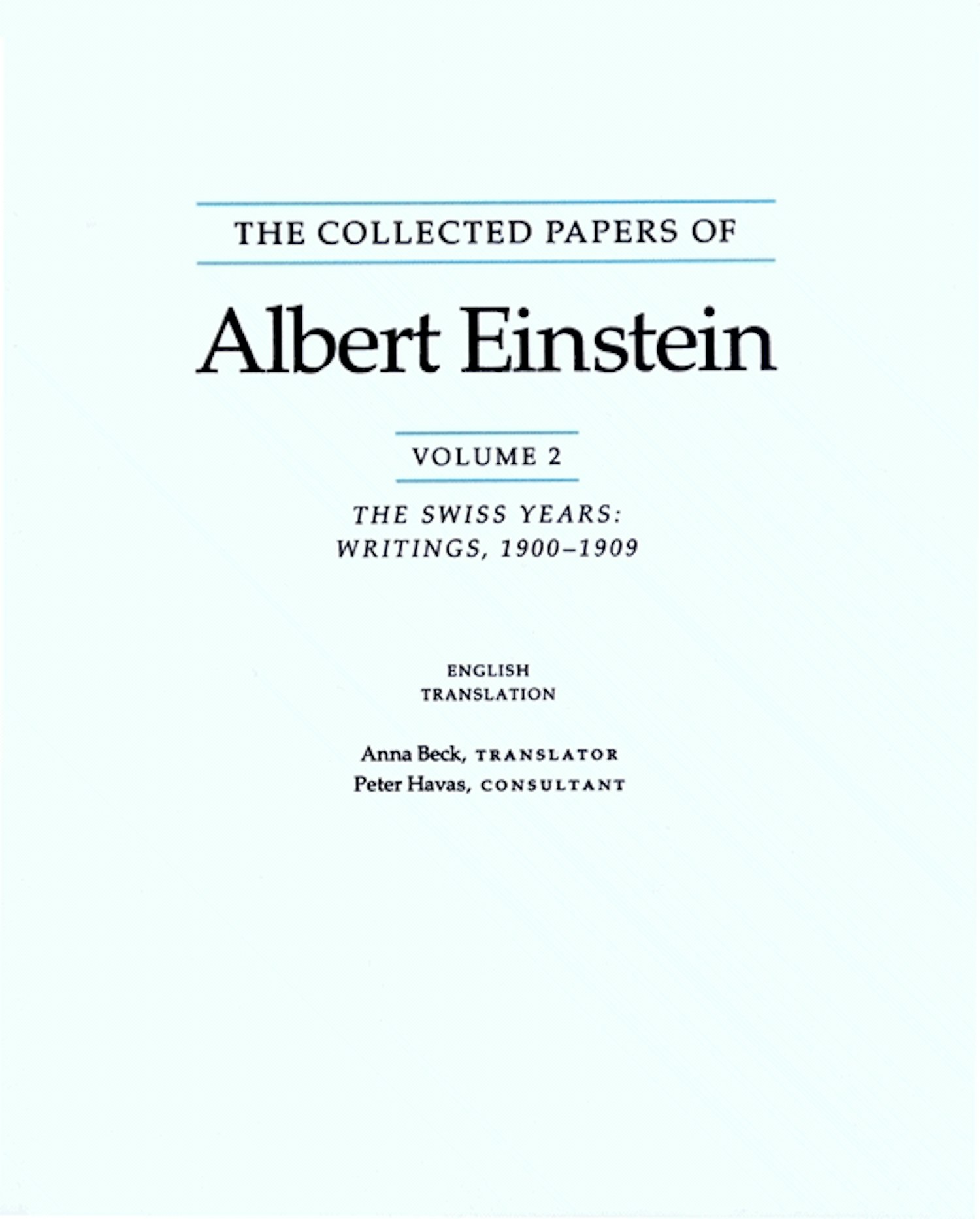 The Collected Papers Of Albert Einstein Volume 2 English Princeton University Press 9402