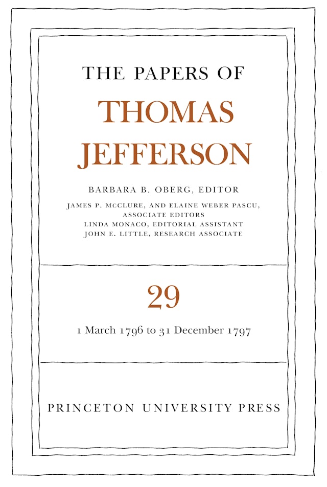 The Papers of Thomas Jefferson, Volume 29