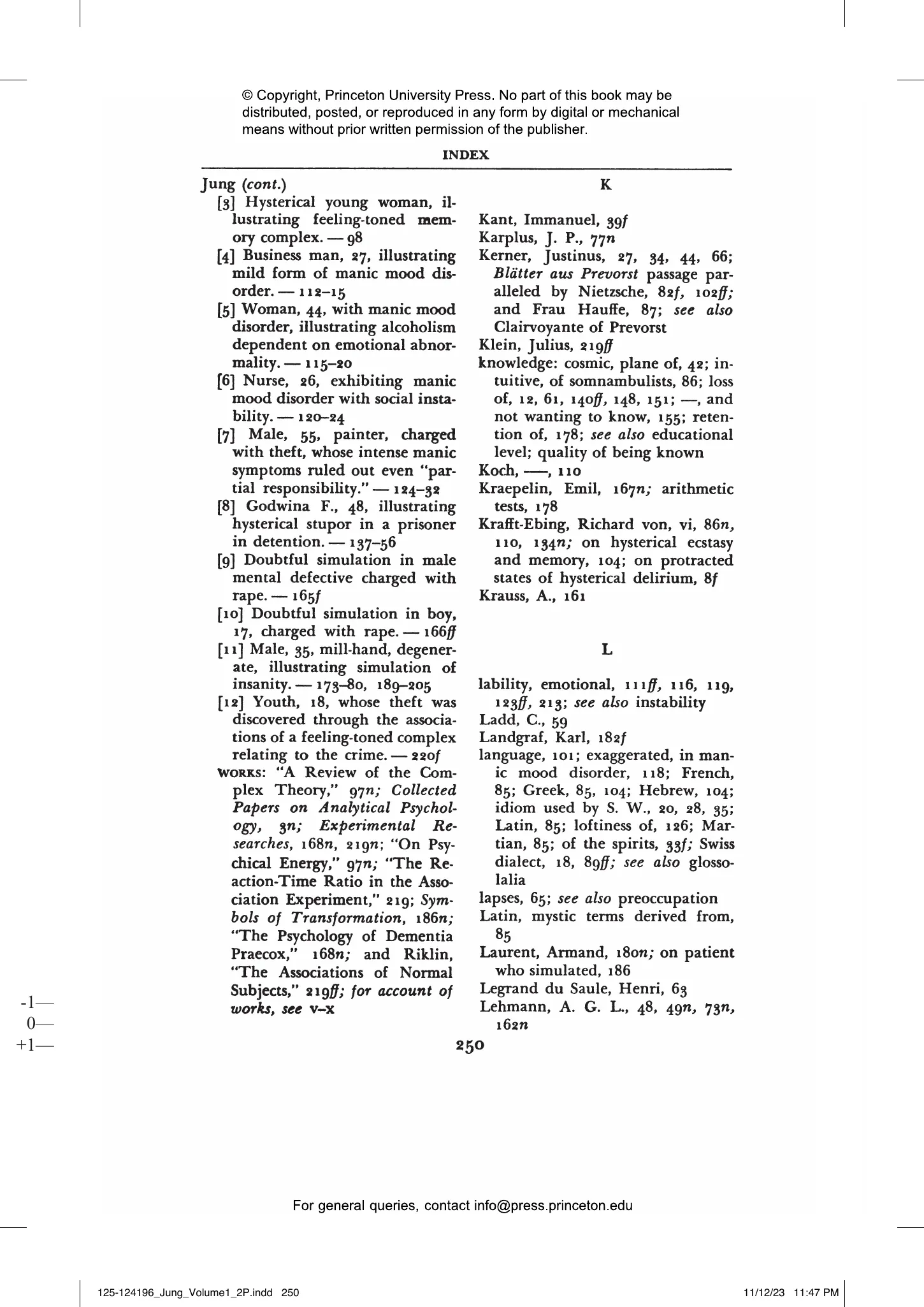 Collected Works of C. G. Jung, Volume 1 | Princeton University Press