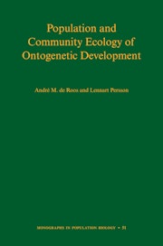 Population and Community Ecology of Ontogenetic Development