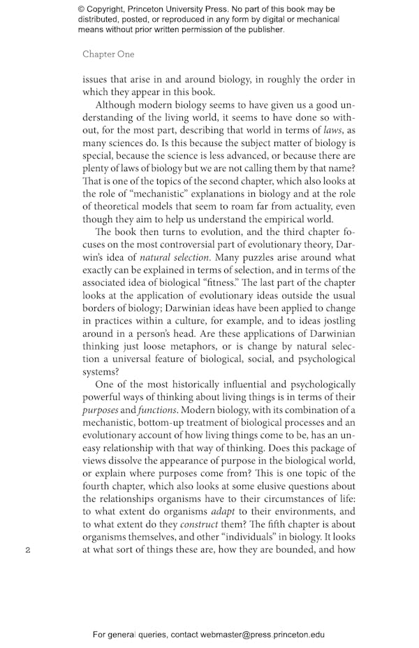 Philosophy of Biology Princeton University Press