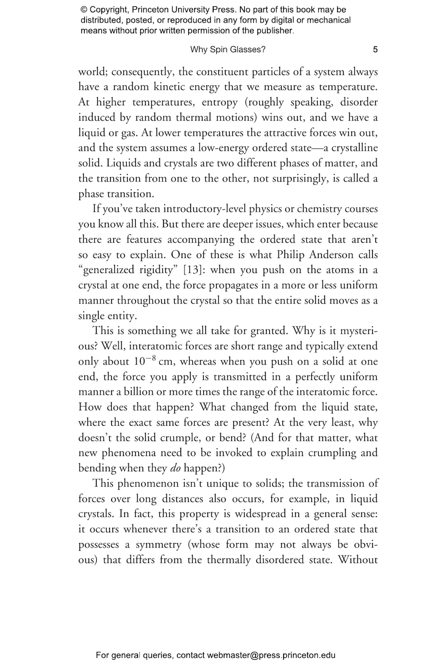 Spin Glasses and Complexity Princeton University Press