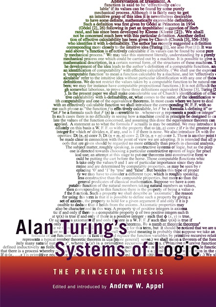 alan turing's systems of logic the princeton thesis pdf