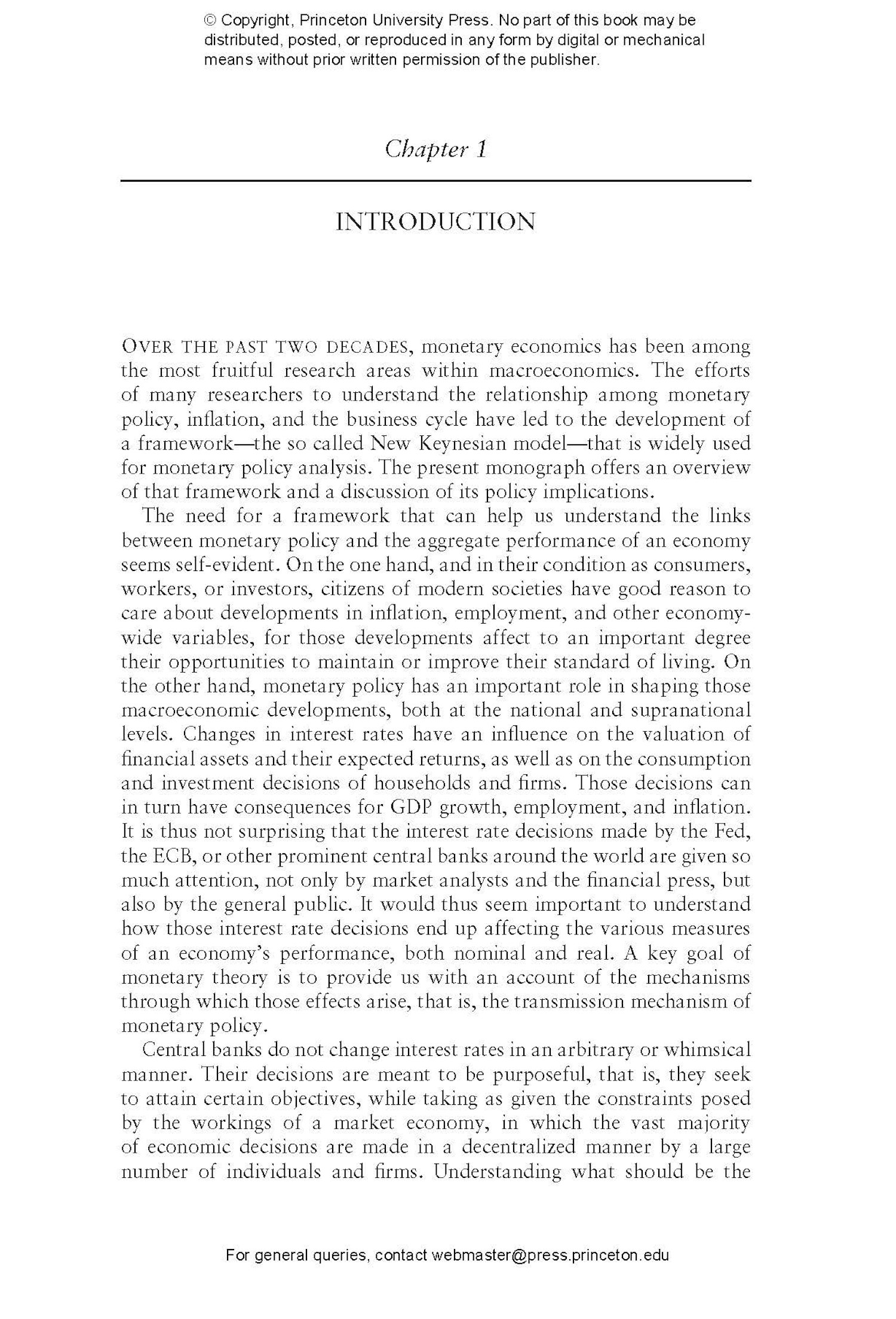 Monetary Policy, Inflation, and the Business Cycle | Princeton ...