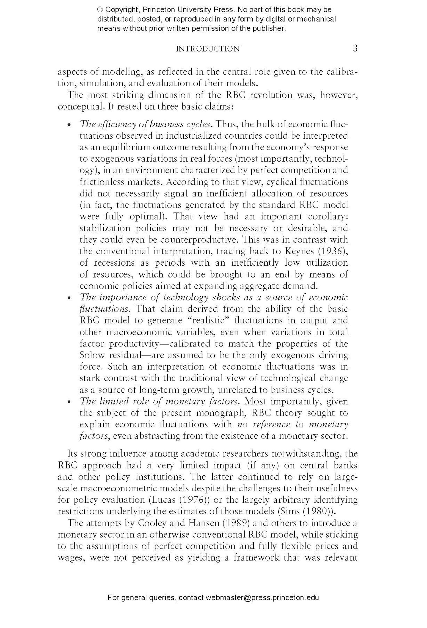 Monetary Policy, Inflation, and the Business Cycle | Princeton