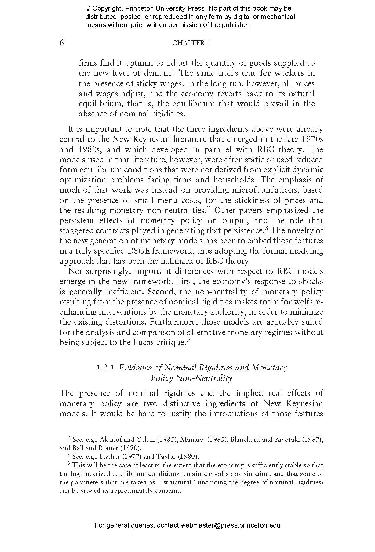 Monetary Policy, Inflation, and the Business Cycle | Princeton