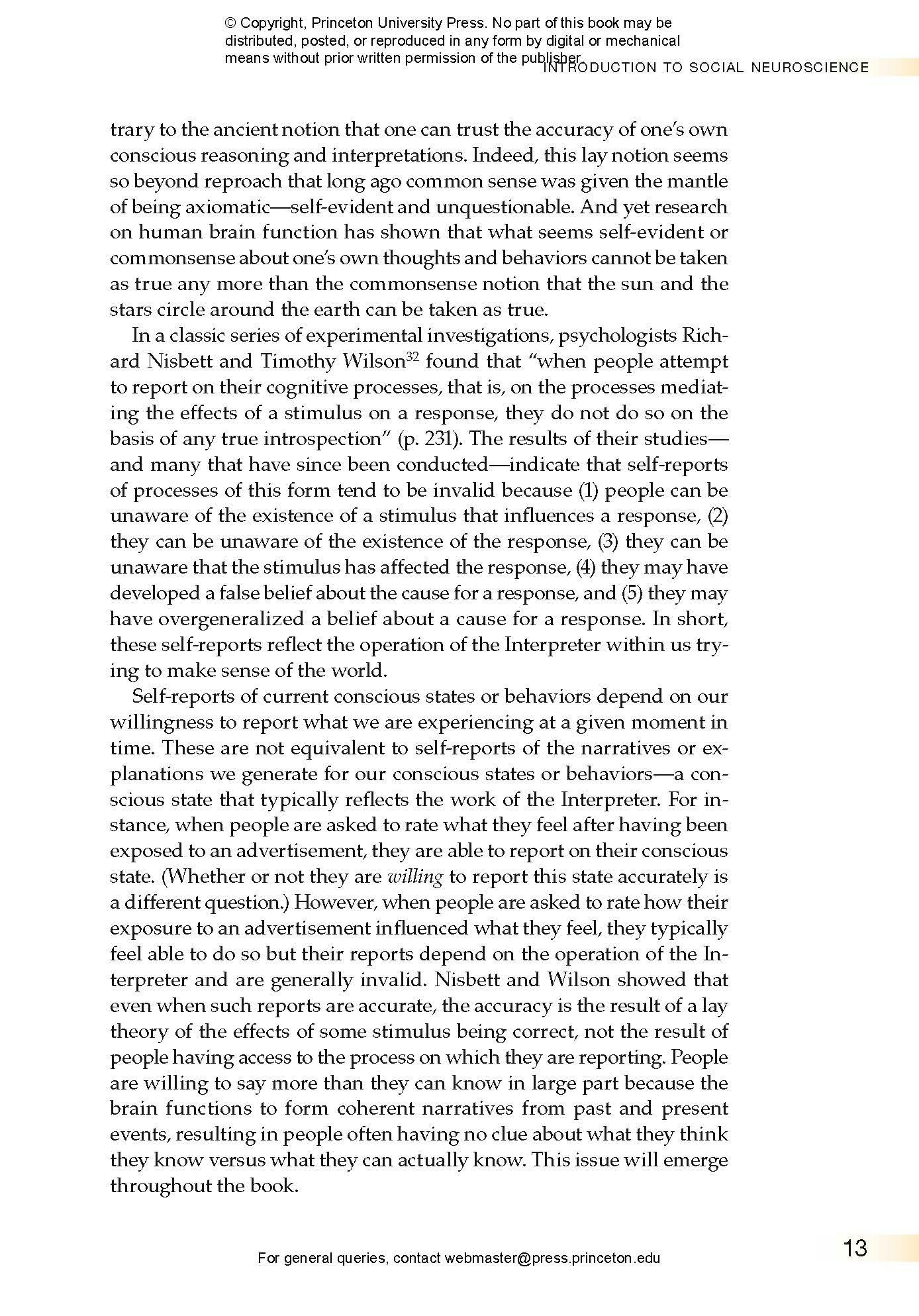 Introduction to Social Neuroscience | Princeton University Press