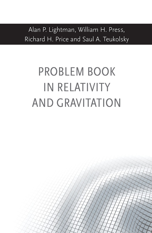 Problem Book in Relativity and Gravitation Princeton University Press