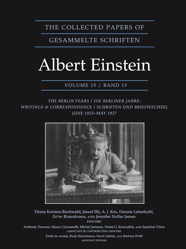 The Collected Papers of Albert Einstein, Volume 15