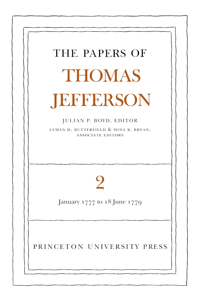 The Papers of Thomas Jefferson, Volume 2