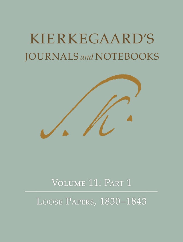 Kierkegaard's Journals and Notebooks, Volume 11, Part 1