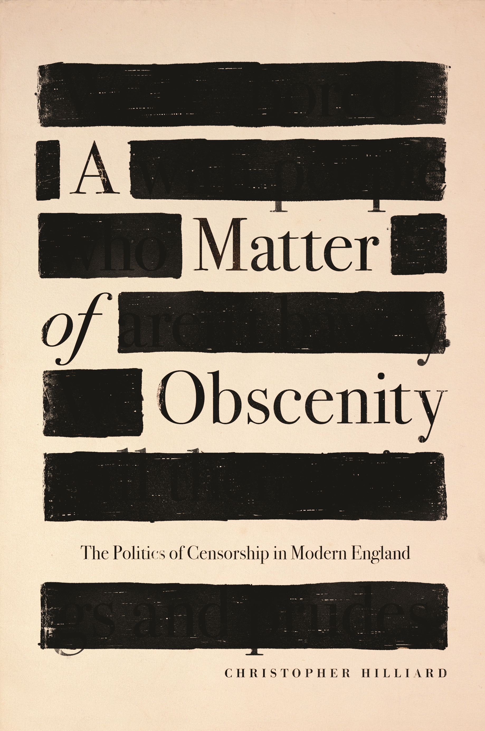 A Matter of Obscenity  Princeton University Press