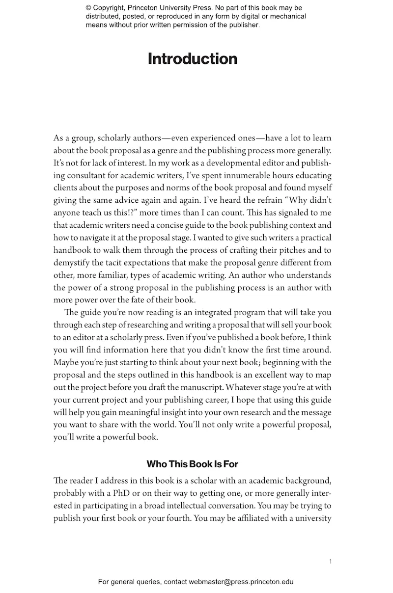 The Book Proposal Book Princeton University Press