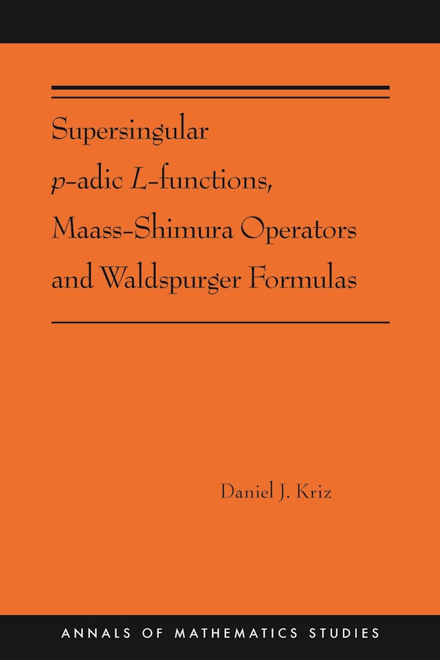 Supersingular <i>p</i>-adic <i>L</i>-functions, Maass-Shimura Operators and Waldspurger Formulas
