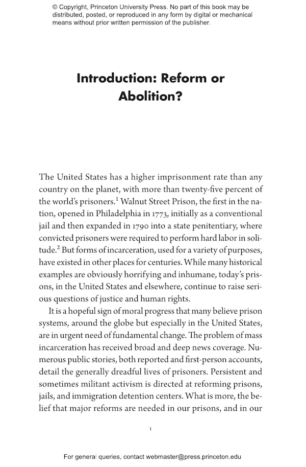 The Idea of Prison Abolition Princeton University Press