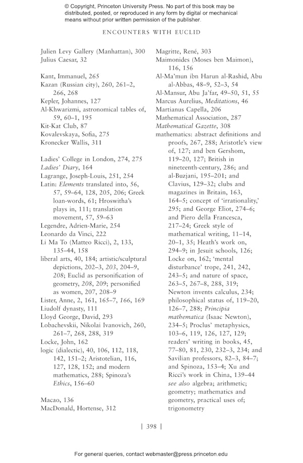 Encounters with Euclid Princeton University Press