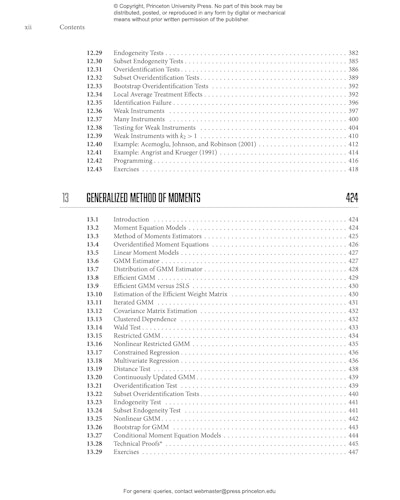 Econometrics | Princeton University Press