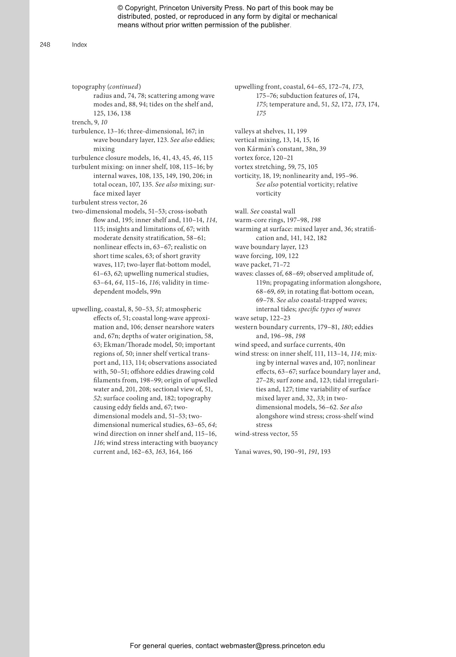 Physical Oceanography of Continental Shelves Princeton University Press