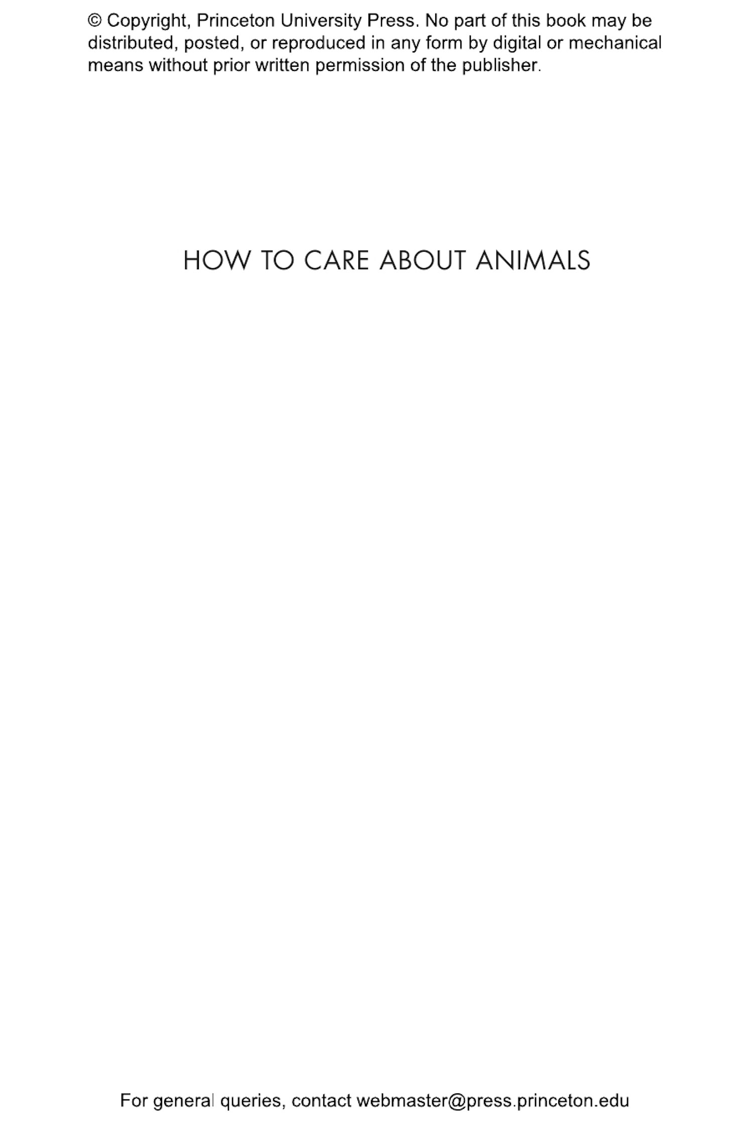 how-to-care-about-animals-princeton-university-press