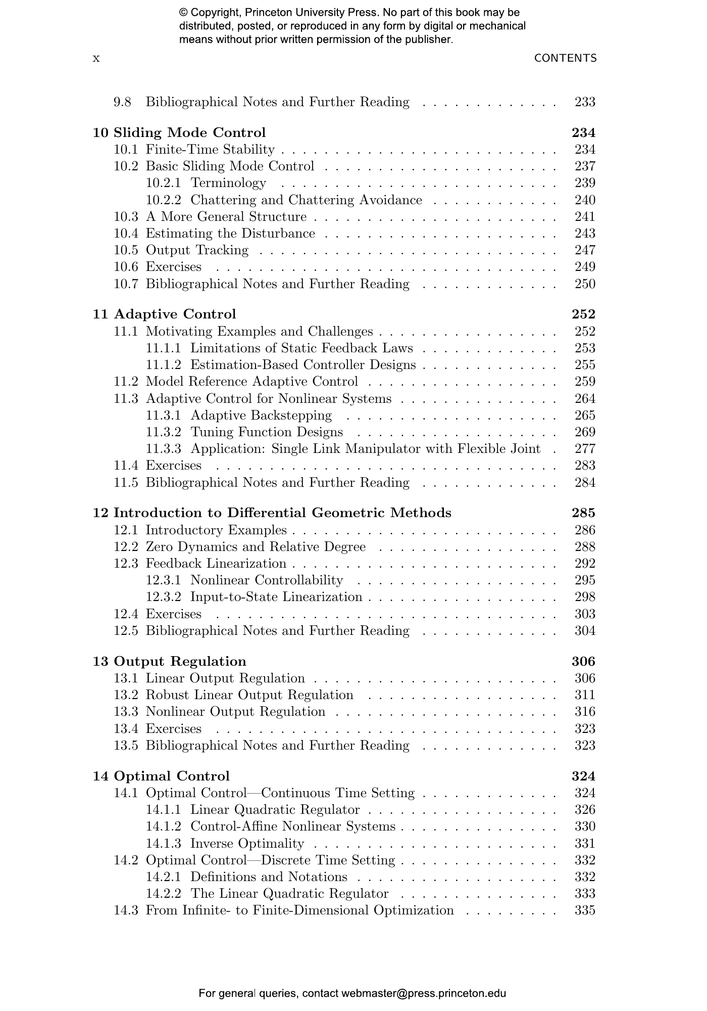 Introduction To Nonlinear Control | Princeton University Press