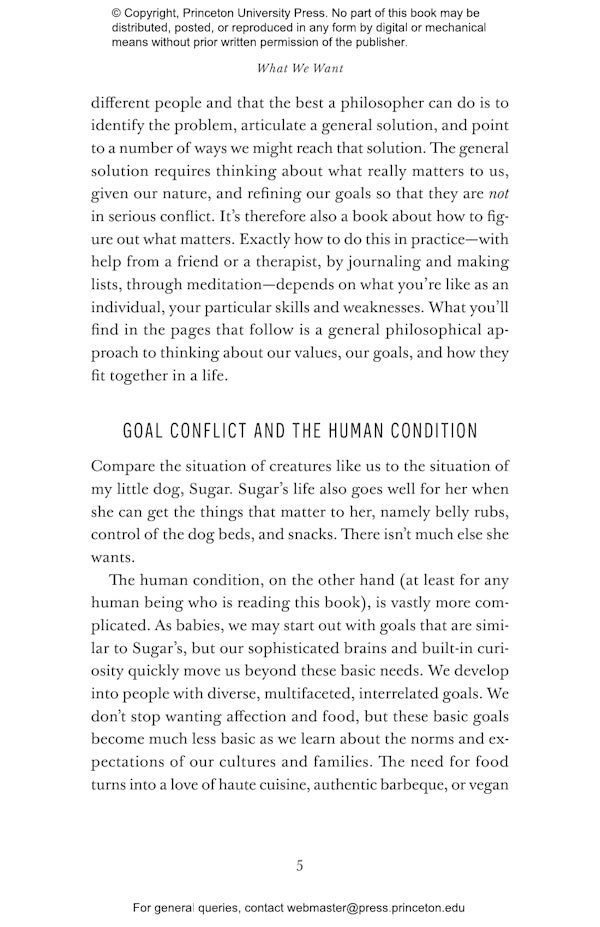 What Do You Want Out of Life? Princeton University Press