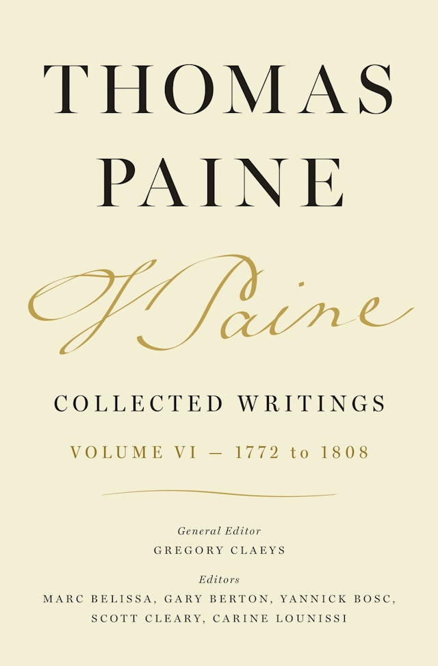 Thomas Paine Collected Writings, Volume 6