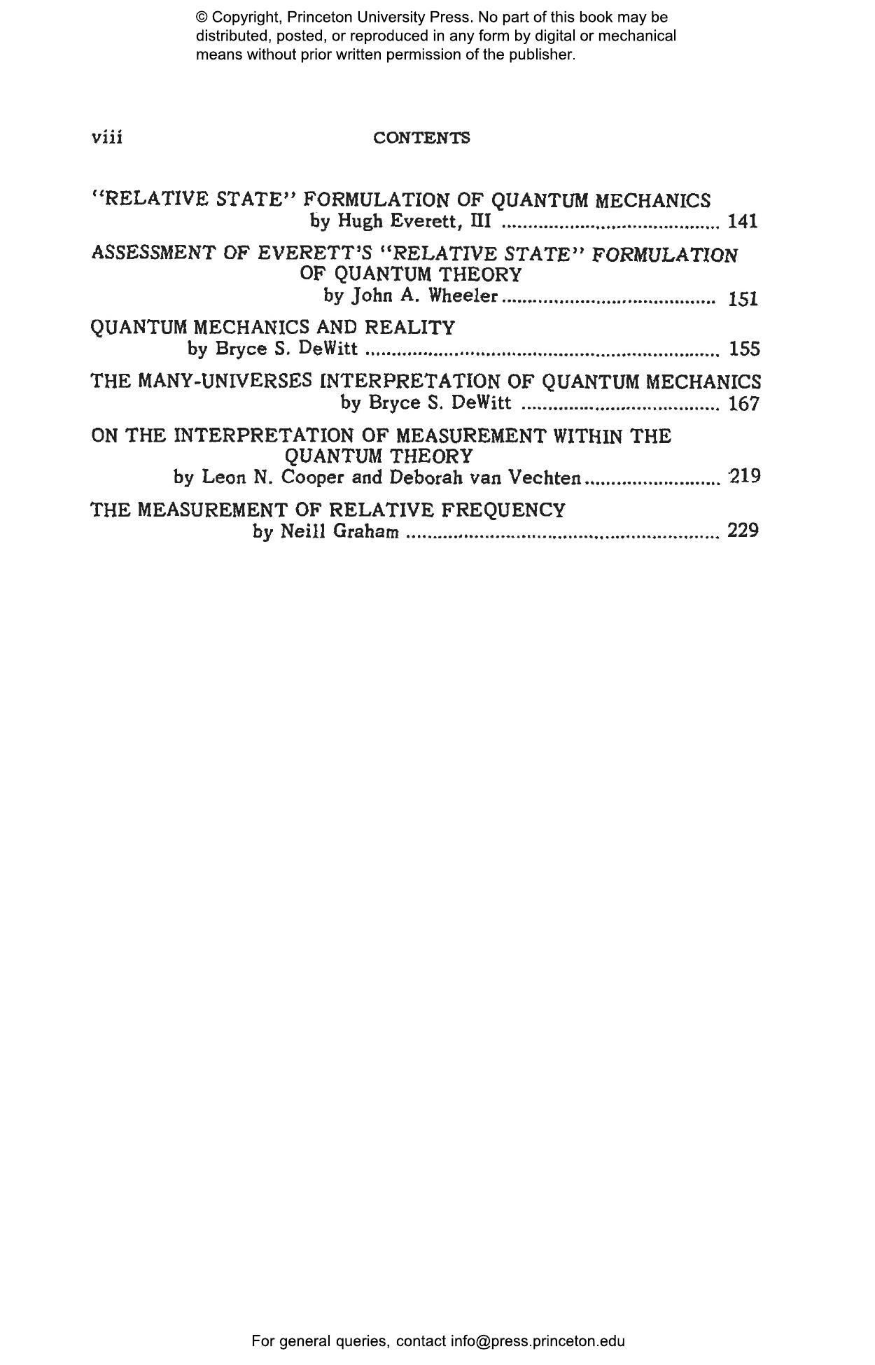 The Many-Worlds Interpretation of Quantum Mechanics | Princeton