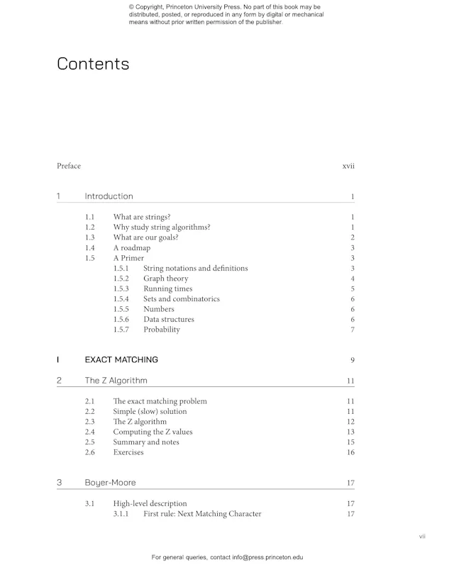 An Introduction to String Algorithms | Princeton University Press