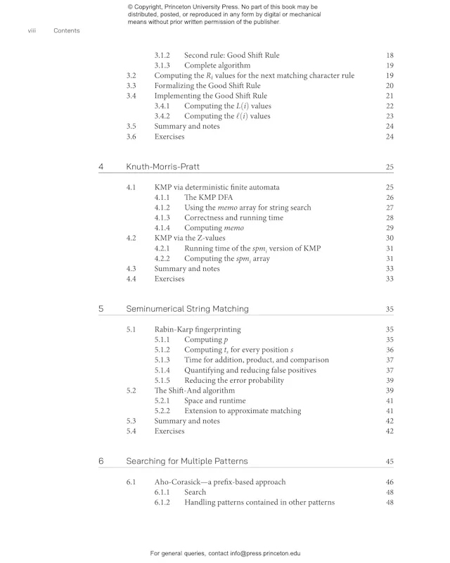 An Introduction to String Algorithms | Princeton University Press