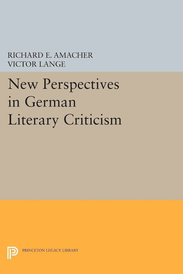 New Perspectives in German Literary Criticism