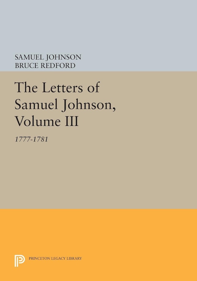The Letters of Samuel Johnson, Volume III