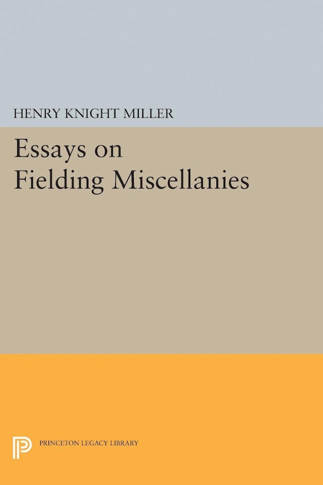 Essays on Fielding Miscellanies