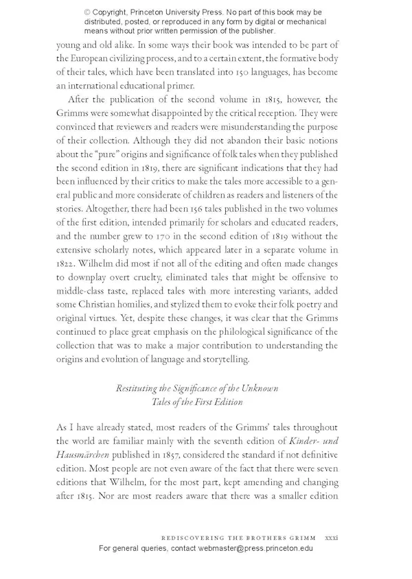 The Original Folk and Fairy Tales of the Brothers Grimm | Princeton ...