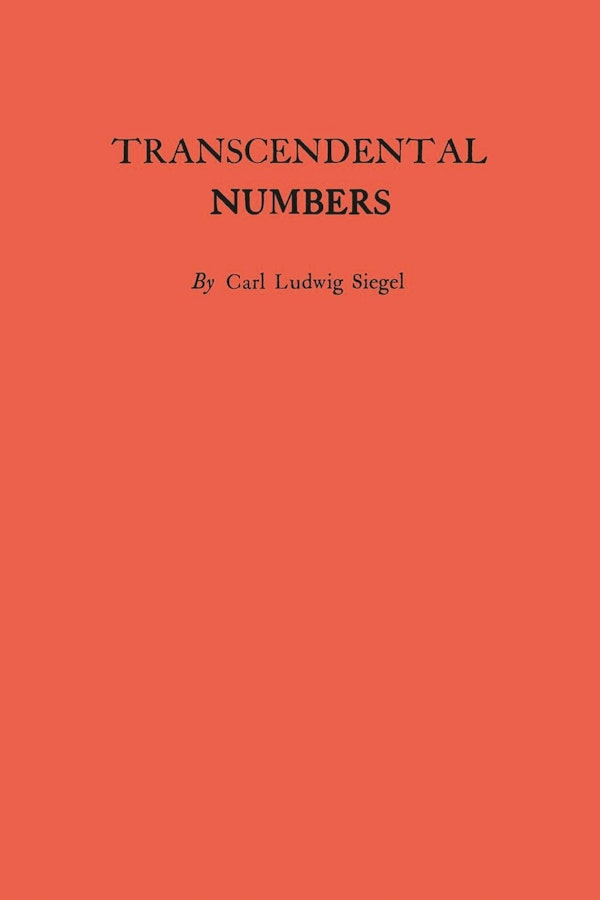 Transcendental Numbers | Princeton University Press