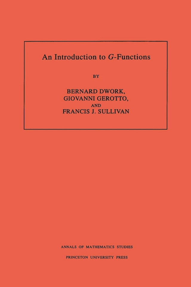 An Introduction to <i>G</i>-Functions. (AM-133), Volume 133